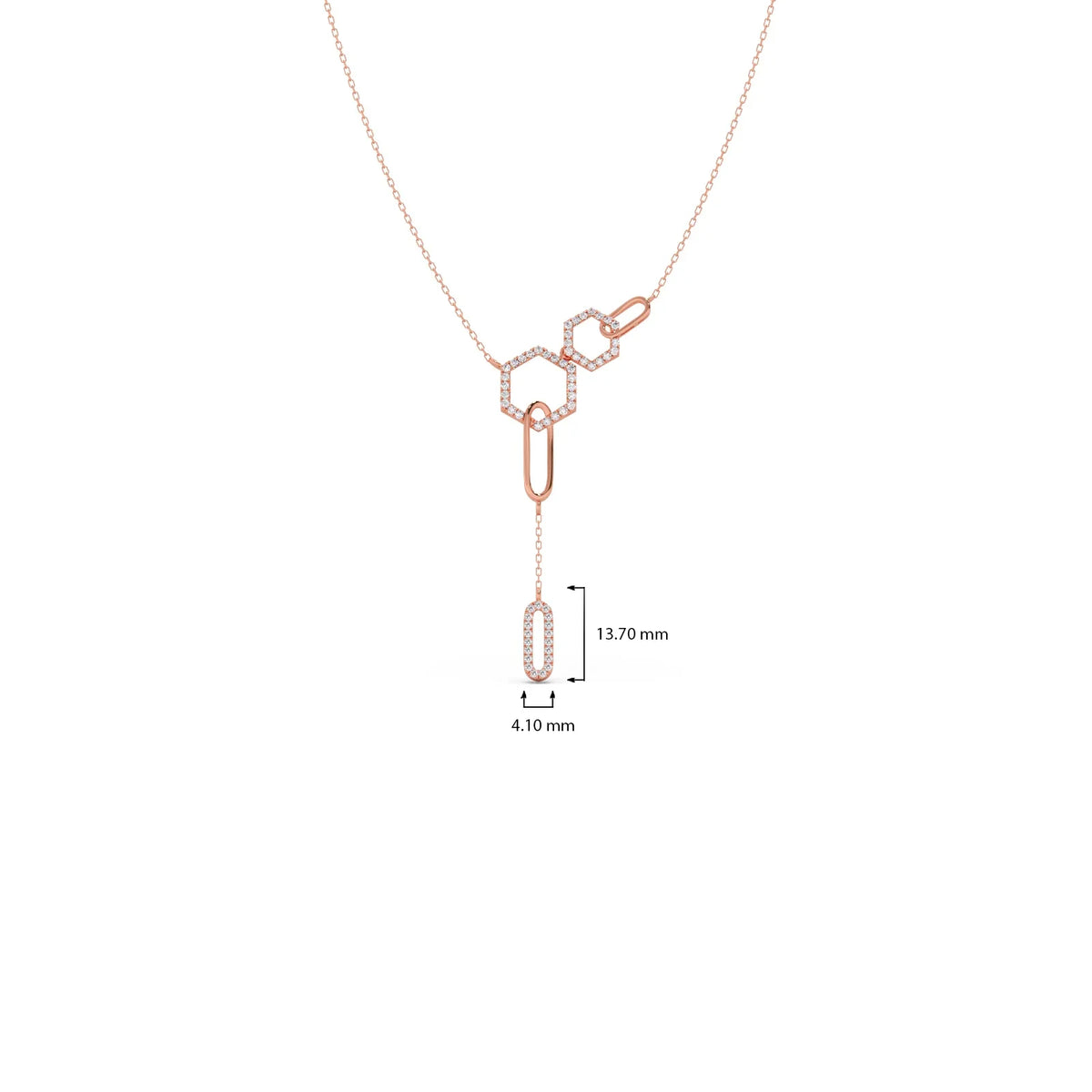 Petite Round Diamond Chain Necklace