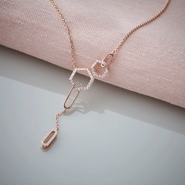 Petite Round Diamond Chain Necklace