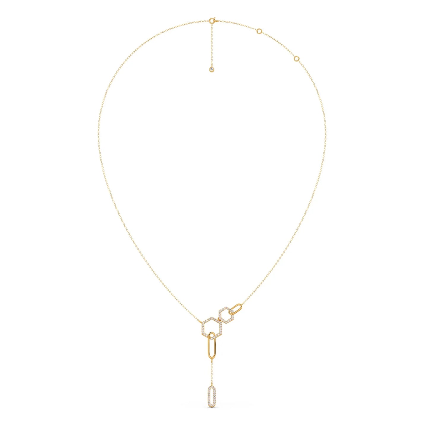 Petite Round Diamond Chain Necklace