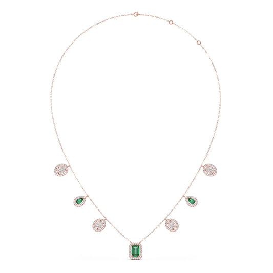 1.64 ct Emerald Reverie Gemstone Charm Necklace