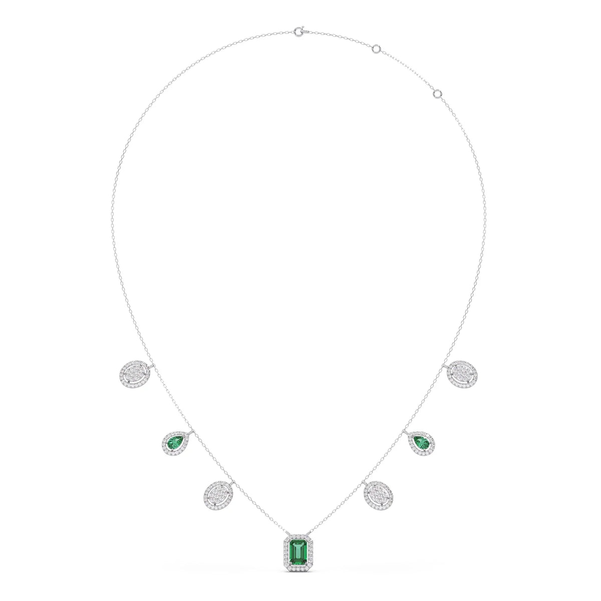 1.64 ct Emerald Reverie Gemstone Charm Necklace