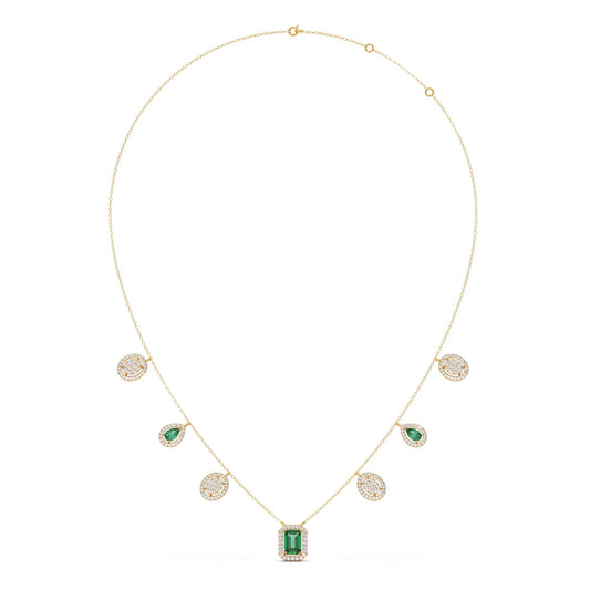 1.64 ct Emerald Reverie Gemstone Charm Necklace