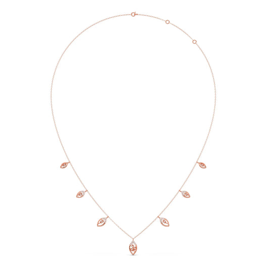 Delicate Pear-Cut Diamond Charm Necklace
