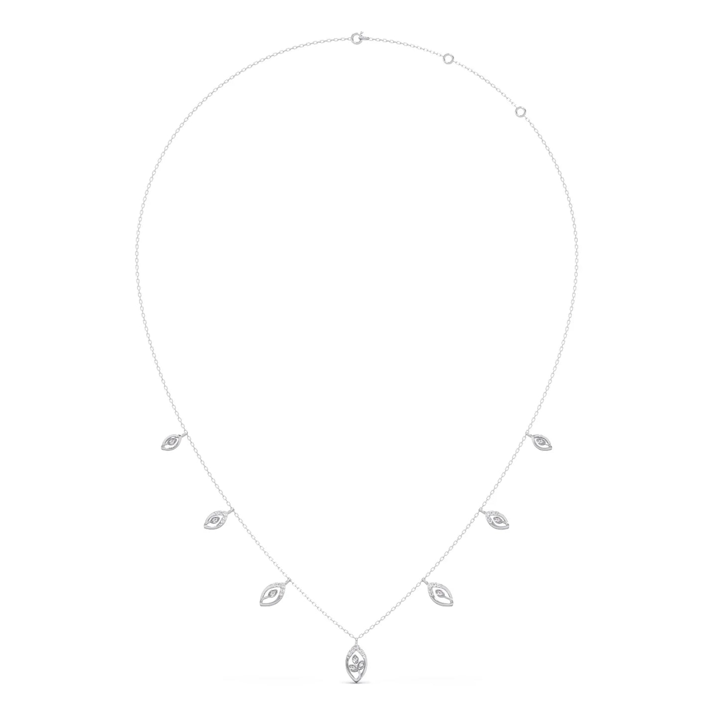 Delicate Pear-Cut Diamond Charm Necklace