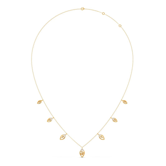 Delicate Pear-Cut Diamond Charm Necklace