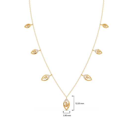 Delicate Pear-Cut Diamond Charm Necklace