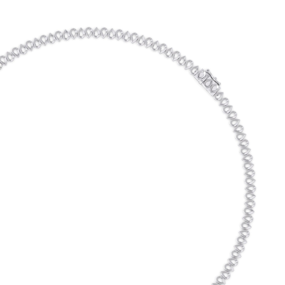 17.6 ct Graduating Pear Diamond Tennis Necklace