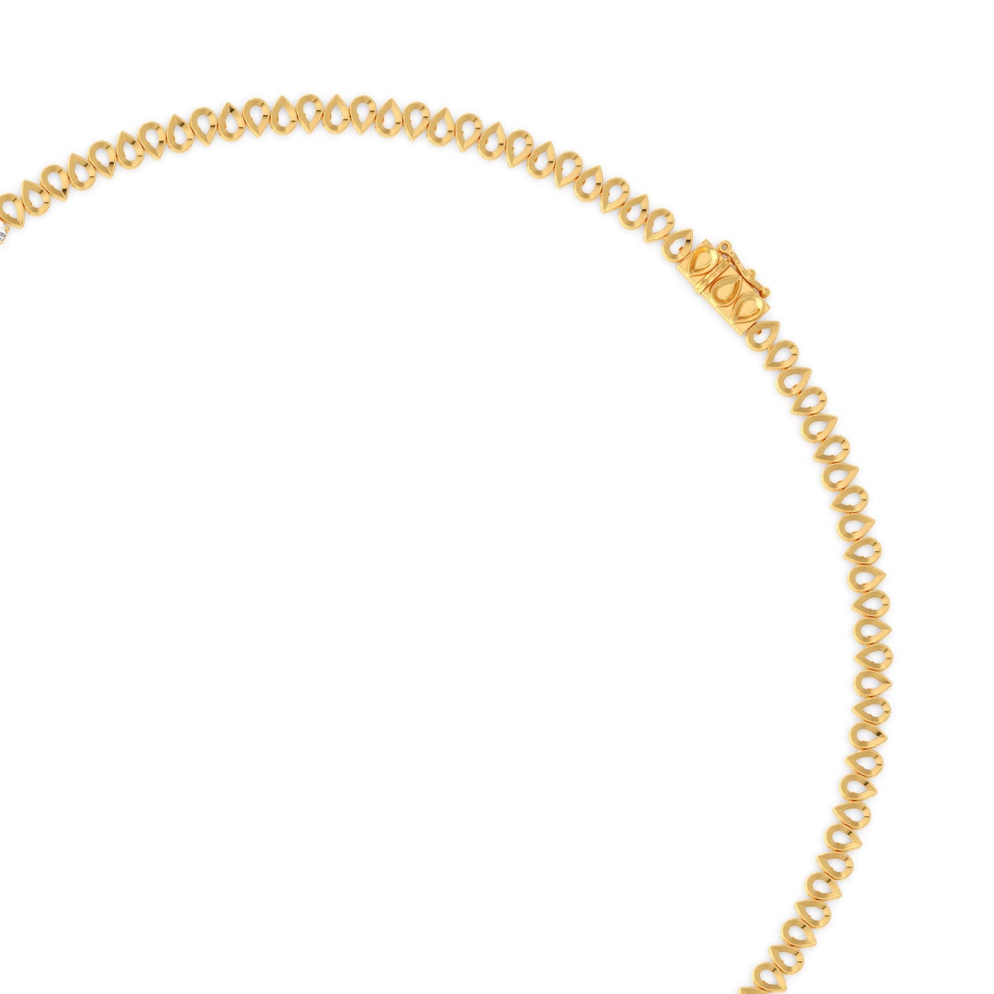 17.6 ct Graduating Pear Diamond Tennis Necklace