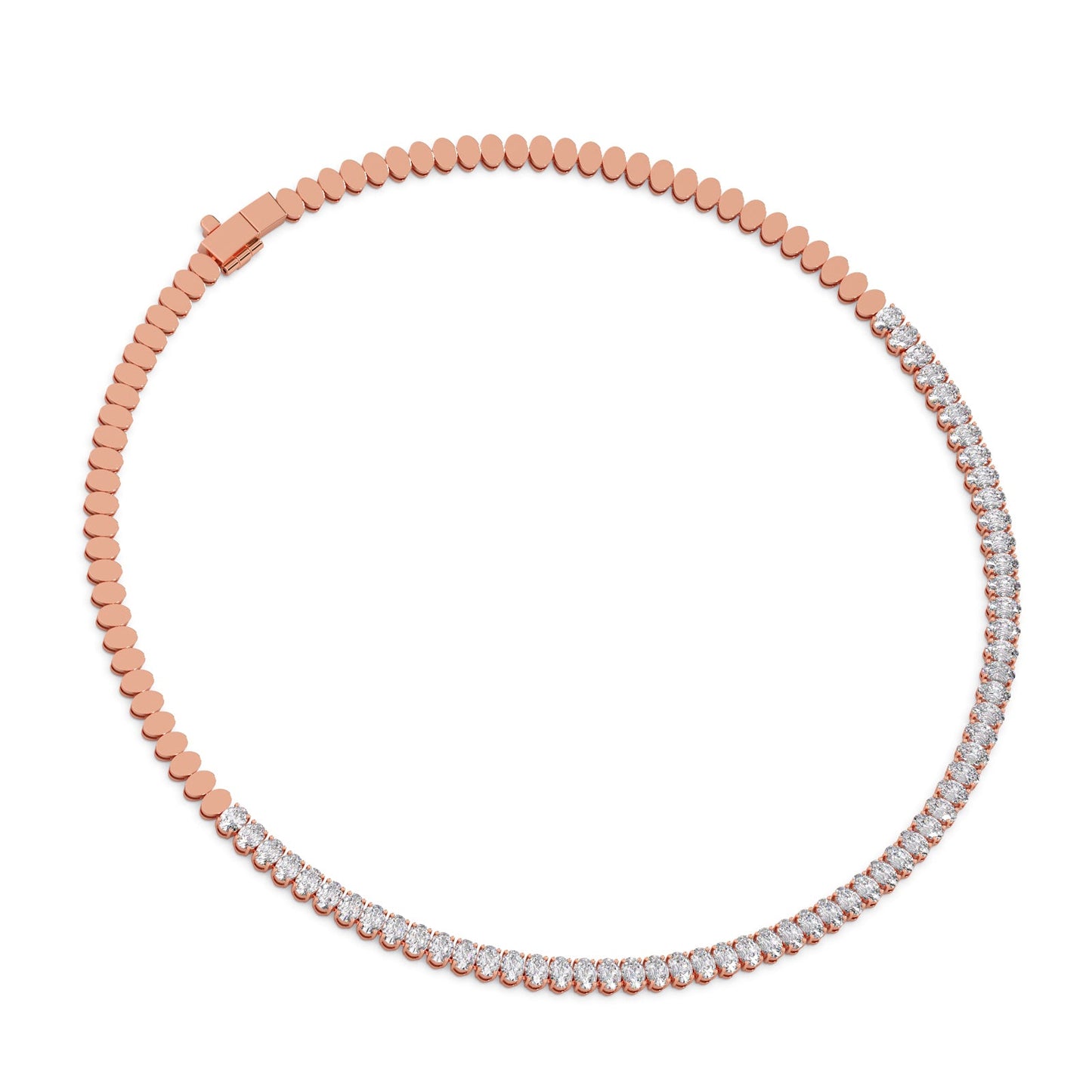 10.62 ct Timeless Oval Diamond Tennis Necklace