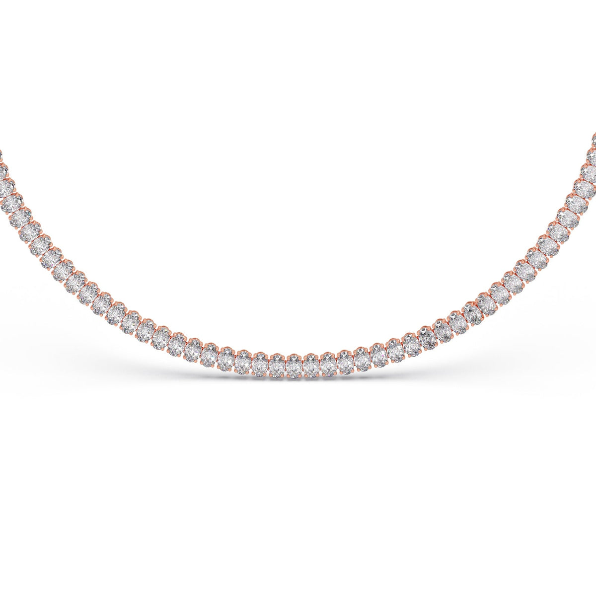 10.62 ct Timeless Oval Diamond Tennis Necklace