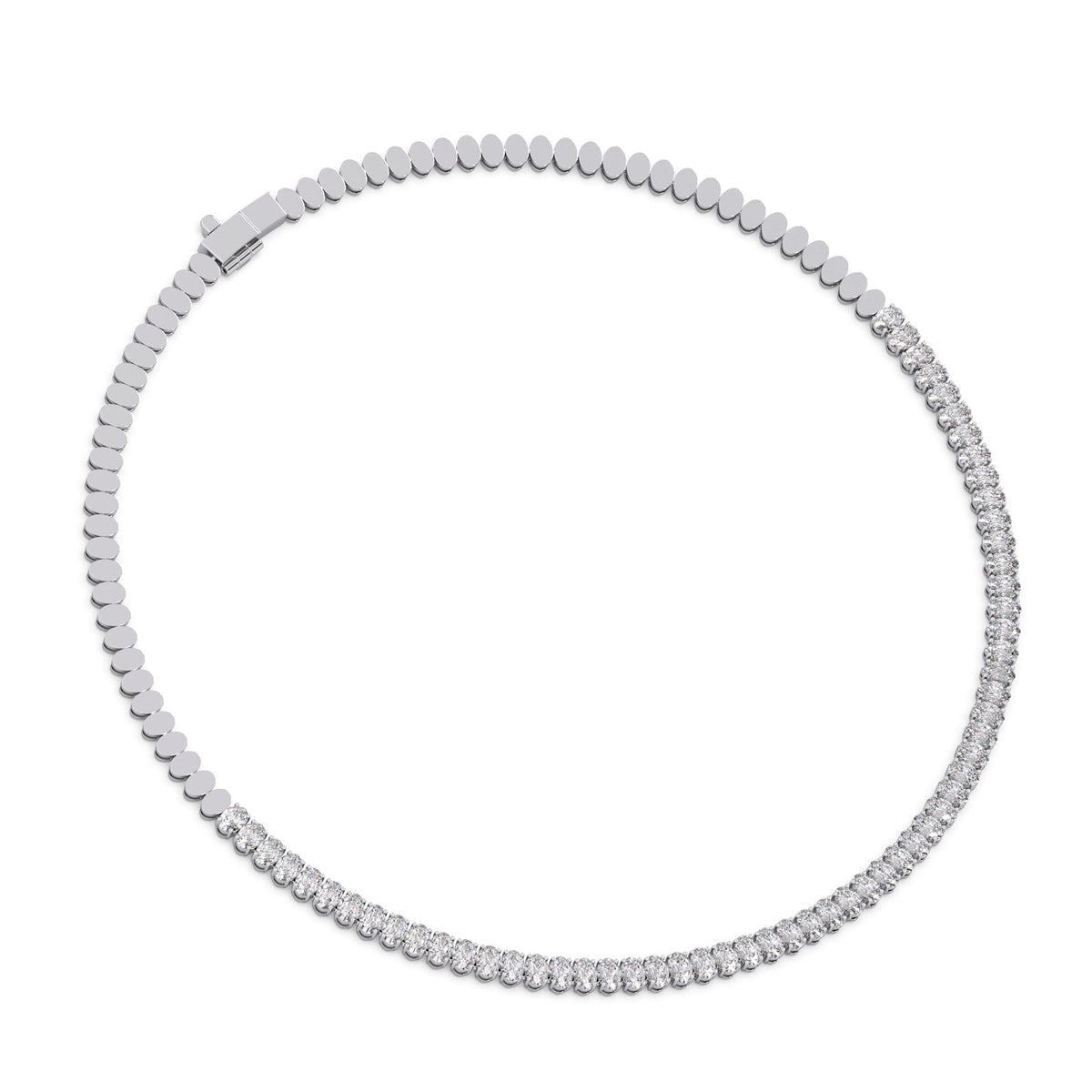 10.62 ct Timeless Oval Diamond Tennis Necklace