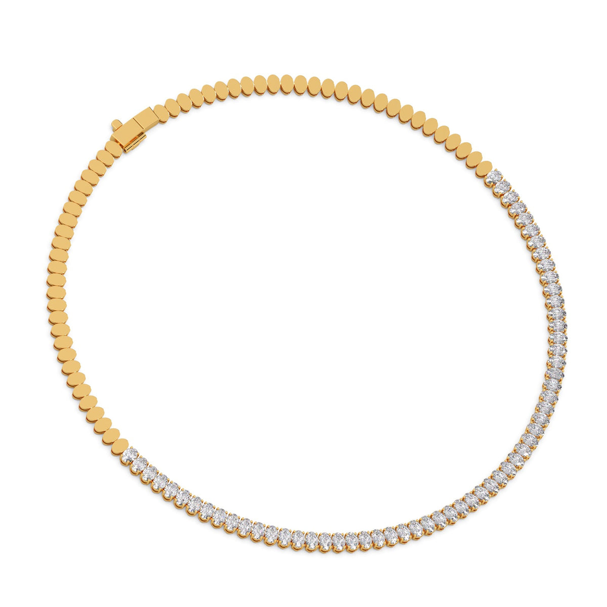 10.62 ct Timeless Oval Diamond Tennis Necklace
