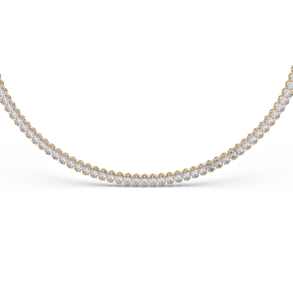 10.62 ct Timeless Oval Diamond Tennis Necklace