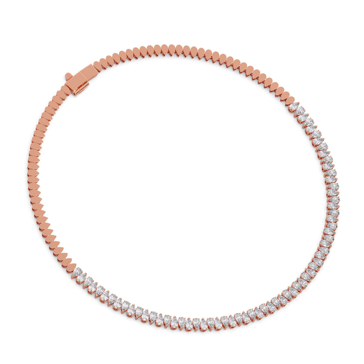 10.8 ct Ethereal Pear Diamond Tennis Necklace