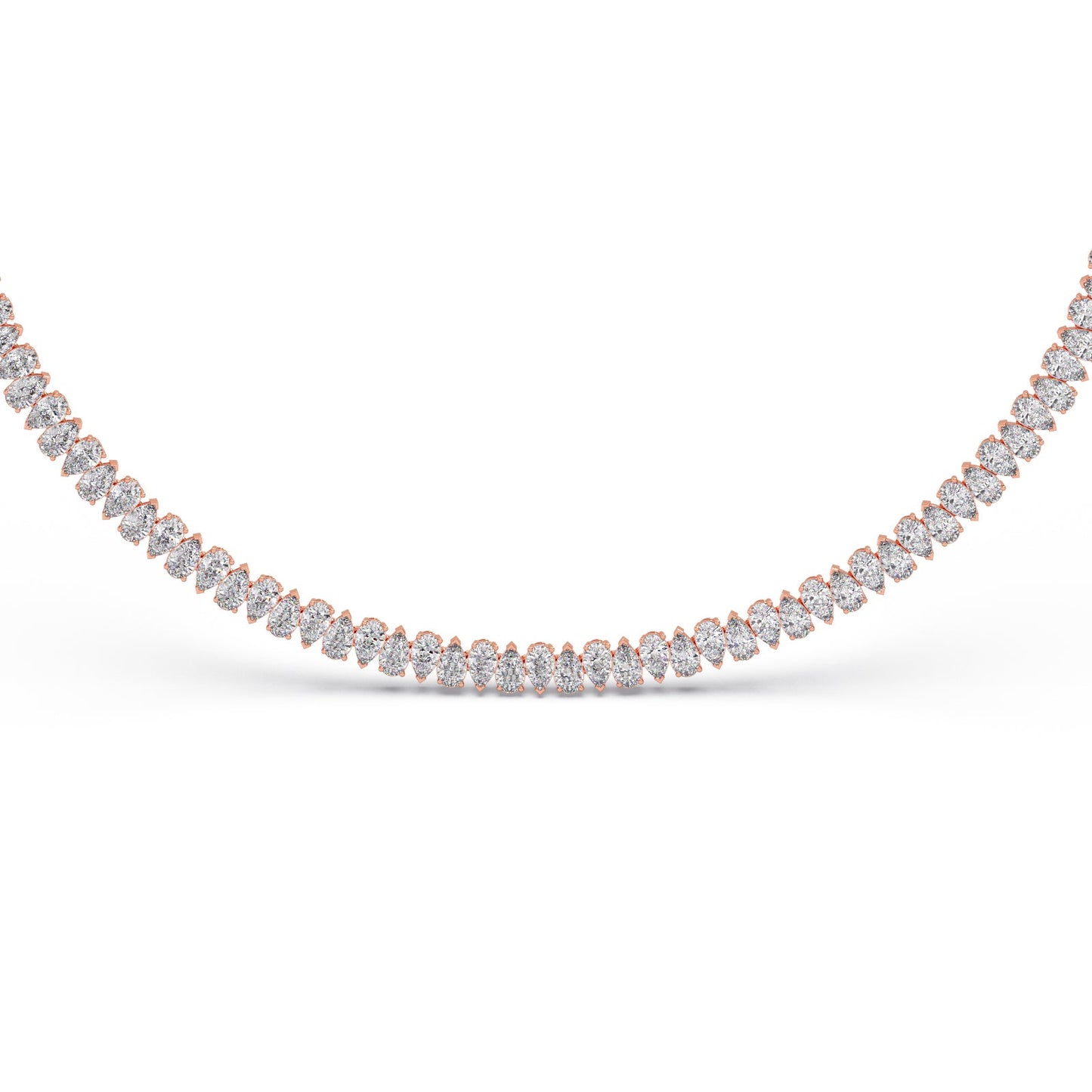 10.8 ct Ethereal Pear Diamond Tennis Necklace