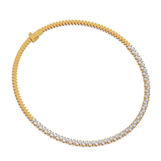 10.8 ct Ethereal Pear Diamond Tennis Necklace