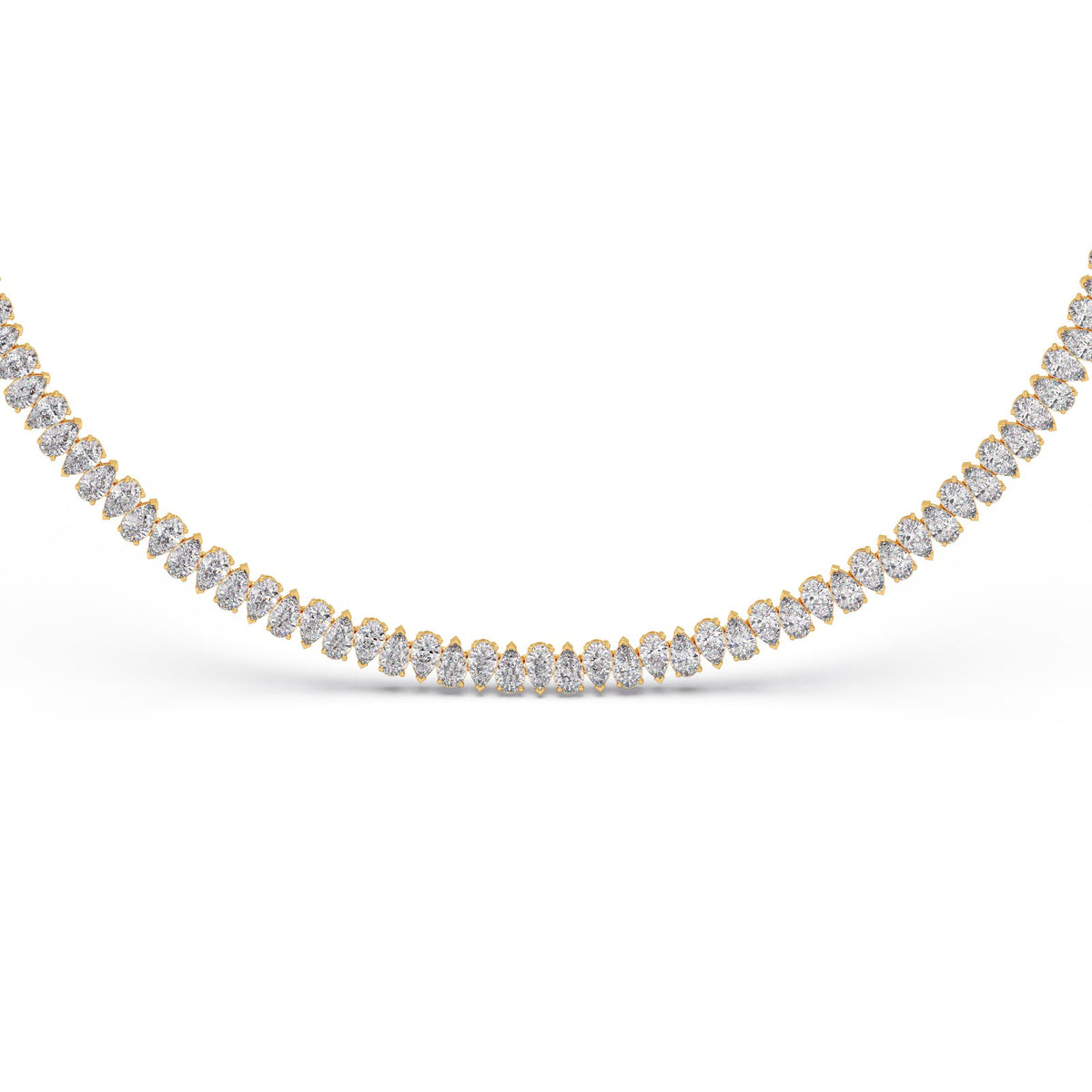 10.8 ct Ethereal Pear Diamond Tennis Necklace