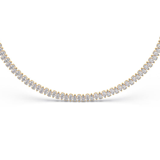 10.8 ct Ethereal Pear Diamond Tennis Necklace