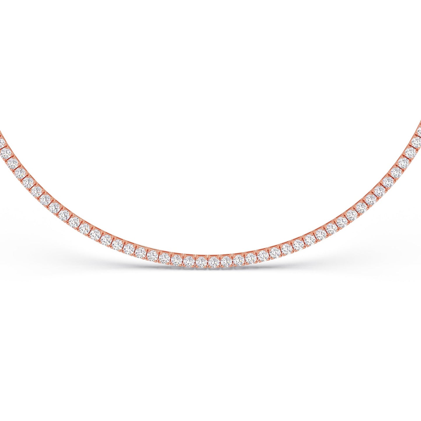 5.33 ct Streamlined Round Diamond Tennis Necklace