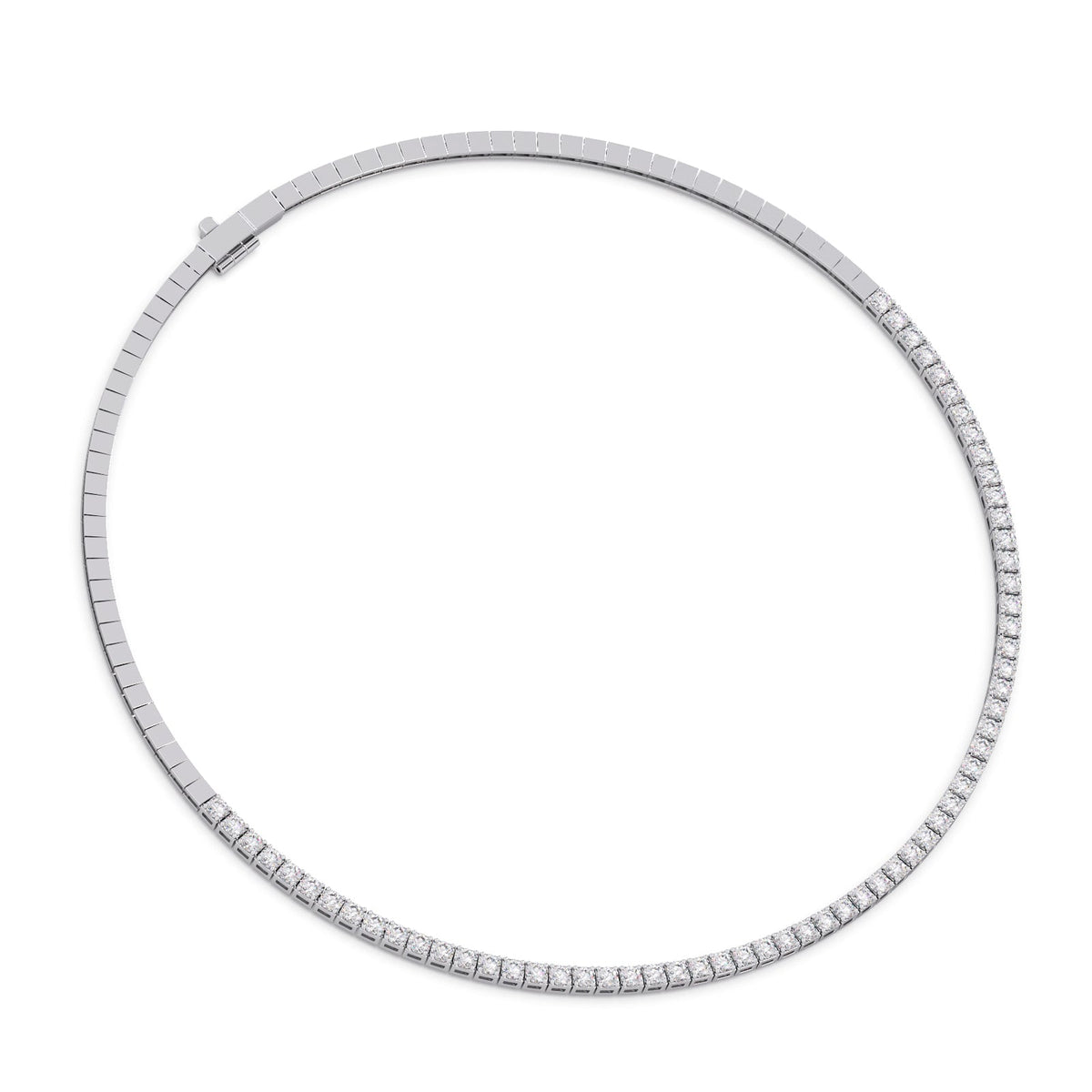 5.33 ct Streamlined Round Diamond Tennis Necklace