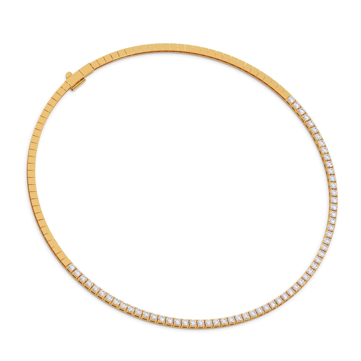 5.33 ct Streamlined Round Diamond Tennis Necklace