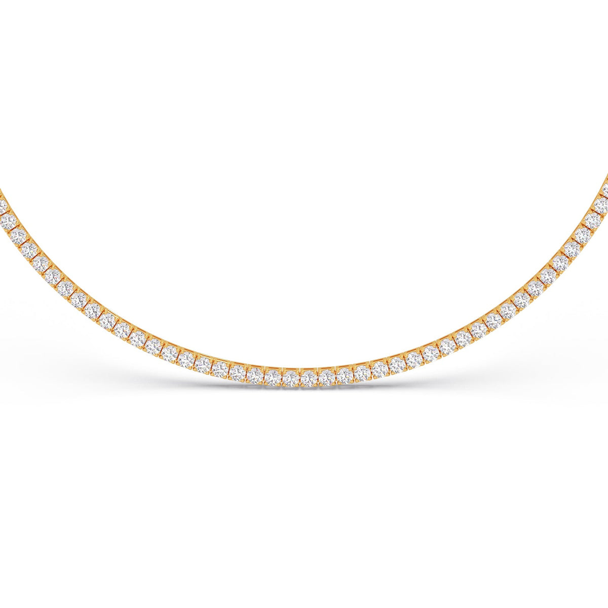 5.33 ct Streamlined Round Diamond Tennis Necklace