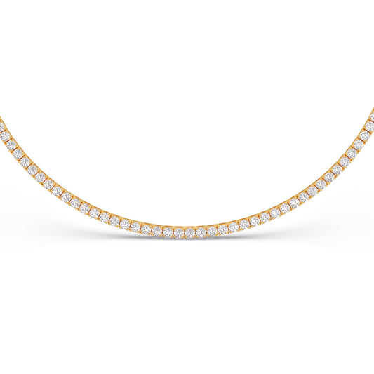 5.33 ct Streamlined Round Diamond Tennis Necklace