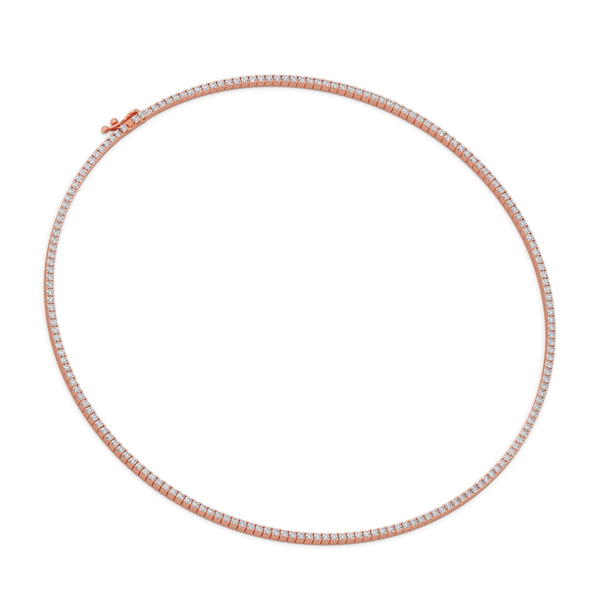 5.67 ct Dazzling Round Diamond Tennis Necklace