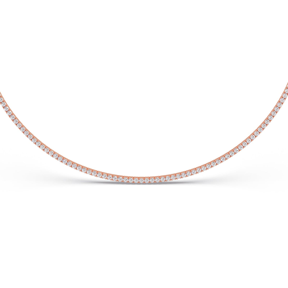 5.67 ct Dazzling Round Diamond Tennis Necklace