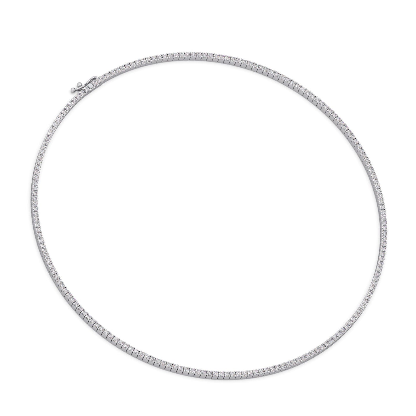 5.67 ct Dazzling Round Diamond Tennis Necklace