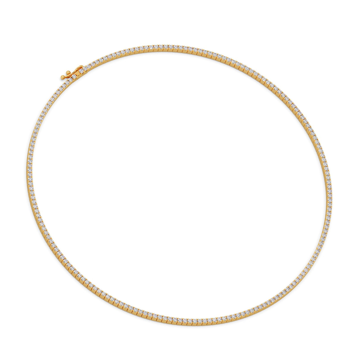 5.67 ct Dazzling Round Diamond Tennis Necklace