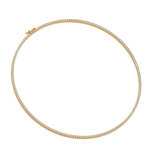 5.67 ct Dazzling Round Diamond Tennis Necklace