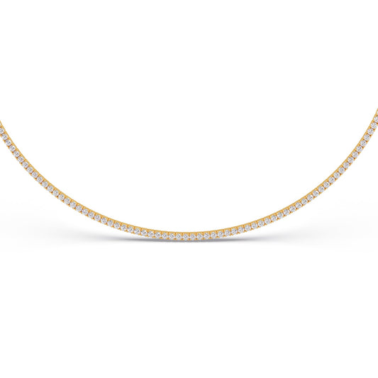 5.67 ct Dazzling Round Diamond Tennis Necklace