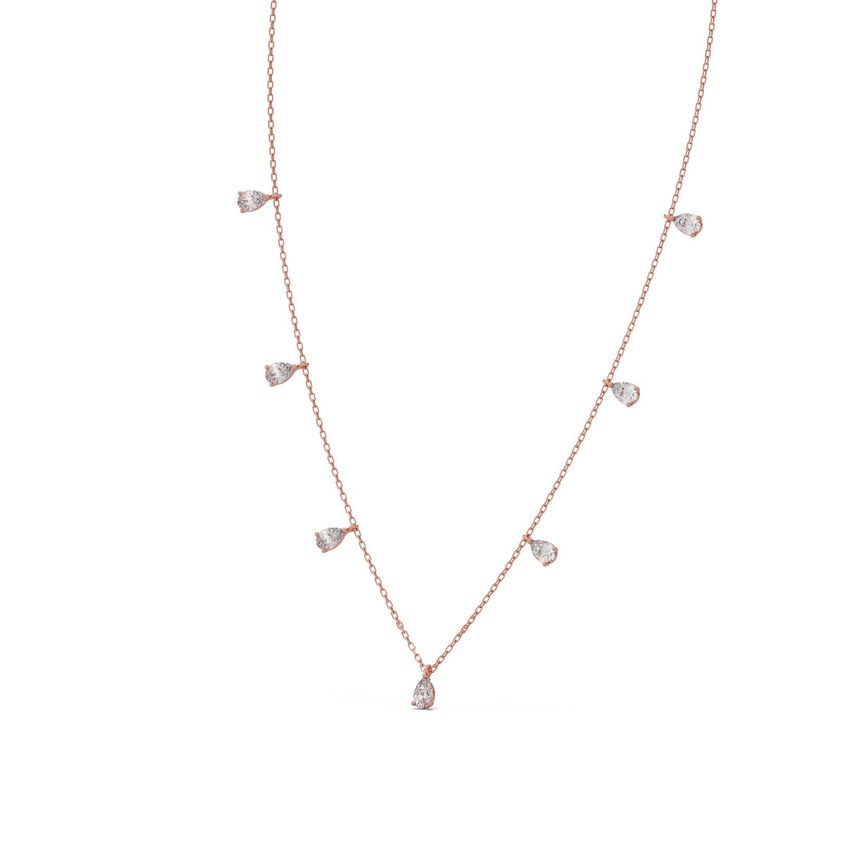 1.05 ct Teardrop Diamond Charm Necklace