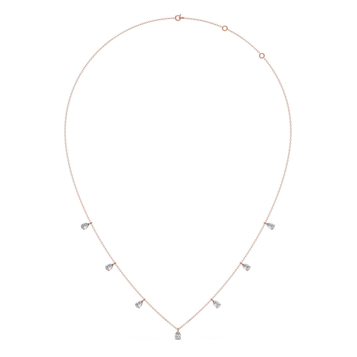 1.05 ct Teardrop Diamond Charm Necklace