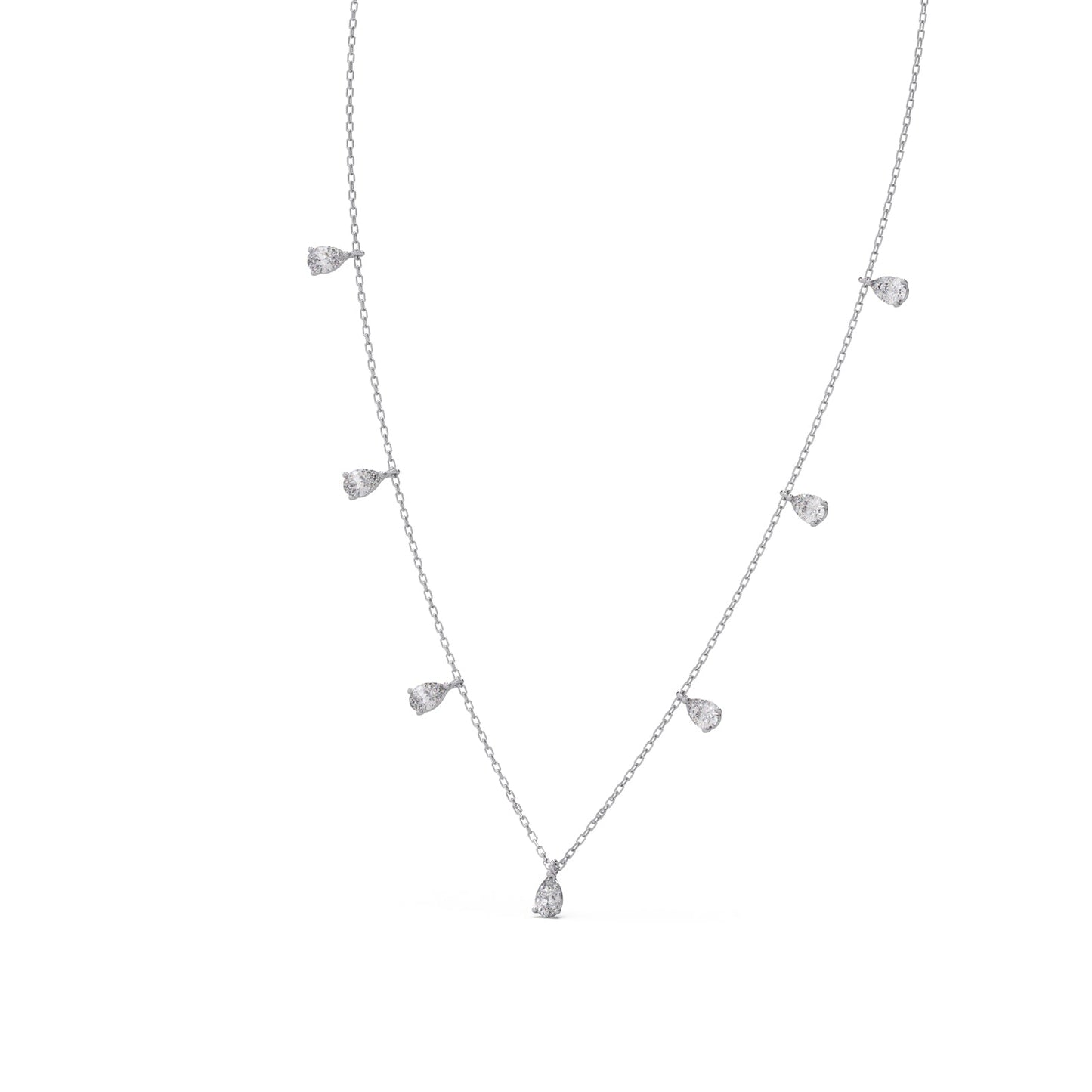 1.05 ct Teardrop Diamond Charm Necklace