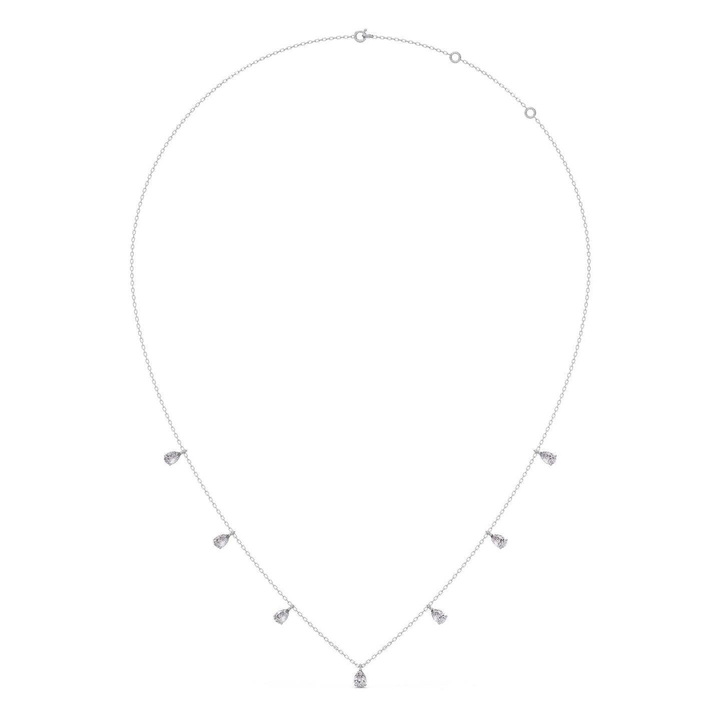 1.05 ct Teardrop Diamond Charm Necklace