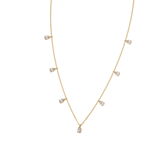 1.05 ct Teardrop Diamond Charm Necklace