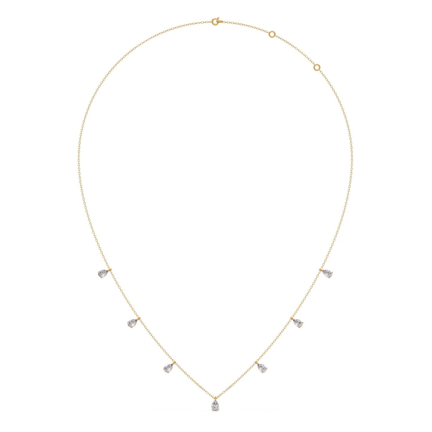 1.05 ct Teardrop Diamond Charm Necklace