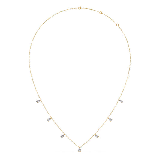 1.05 ct Teardrop Diamond Charm Necklace