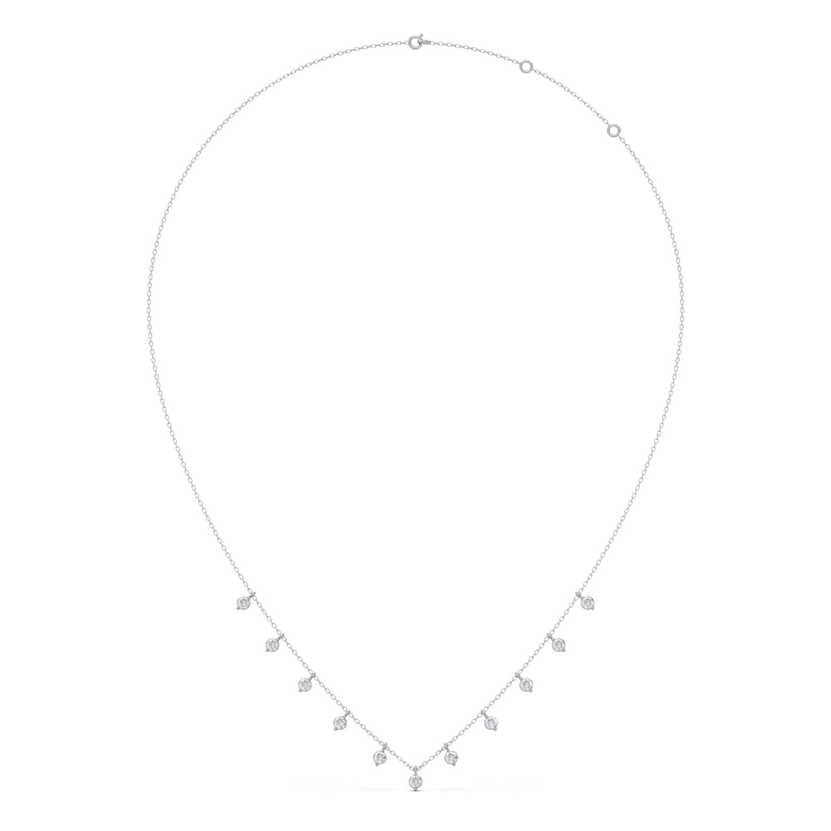 Lumina Bloom Round Diamond Necklace