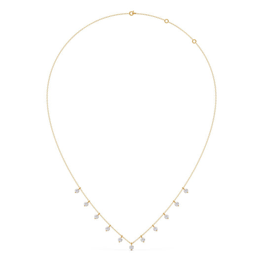 Lumina Bloom Round Diamond Necklace