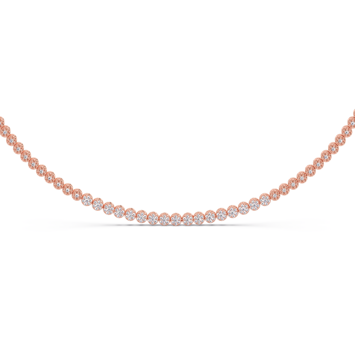 3 ct Sparkling Round Diamond Tennis Necklace