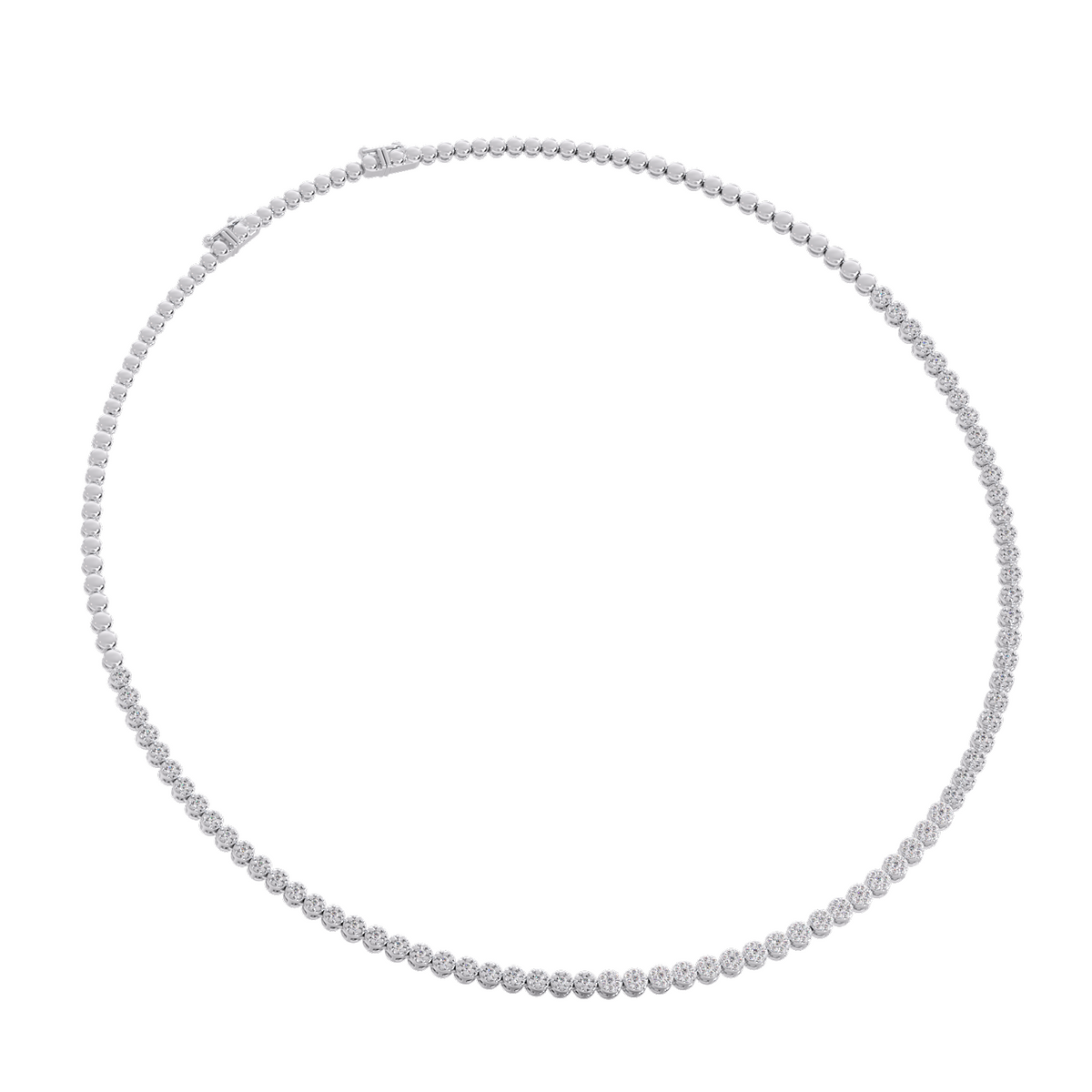3 ct Sparkling Round Diamond Tennis Necklace