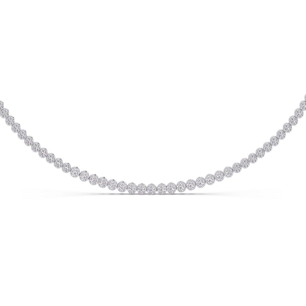 3 ct Sparkling Round Diamond Tennis Necklace