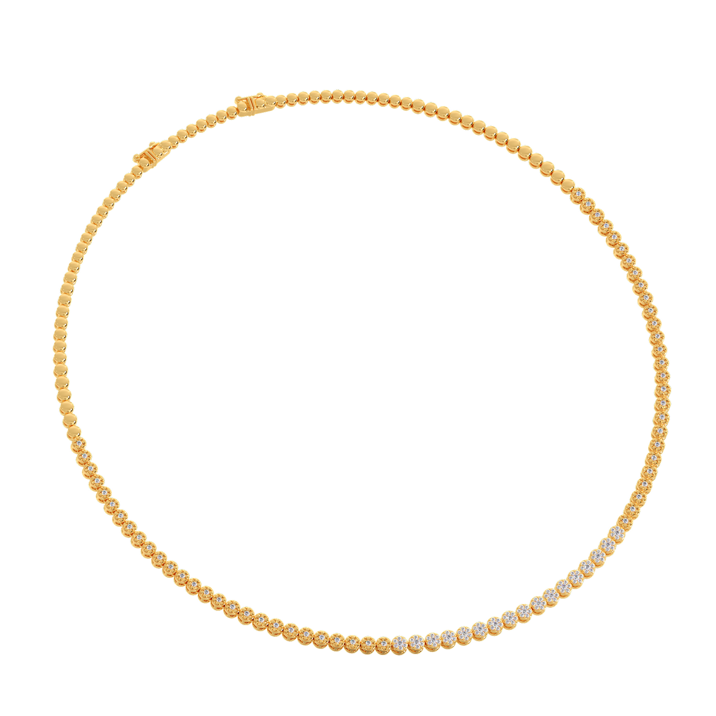 3 ct Sparkling Round Diamond Tennis Necklace