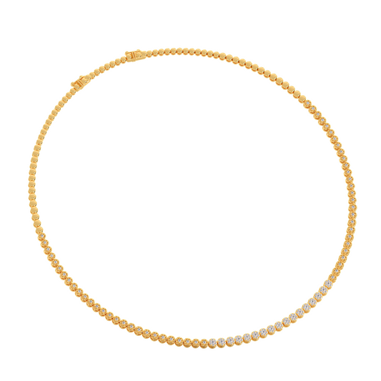 3 ct Sparkling Round Diamond Tennis Necklace