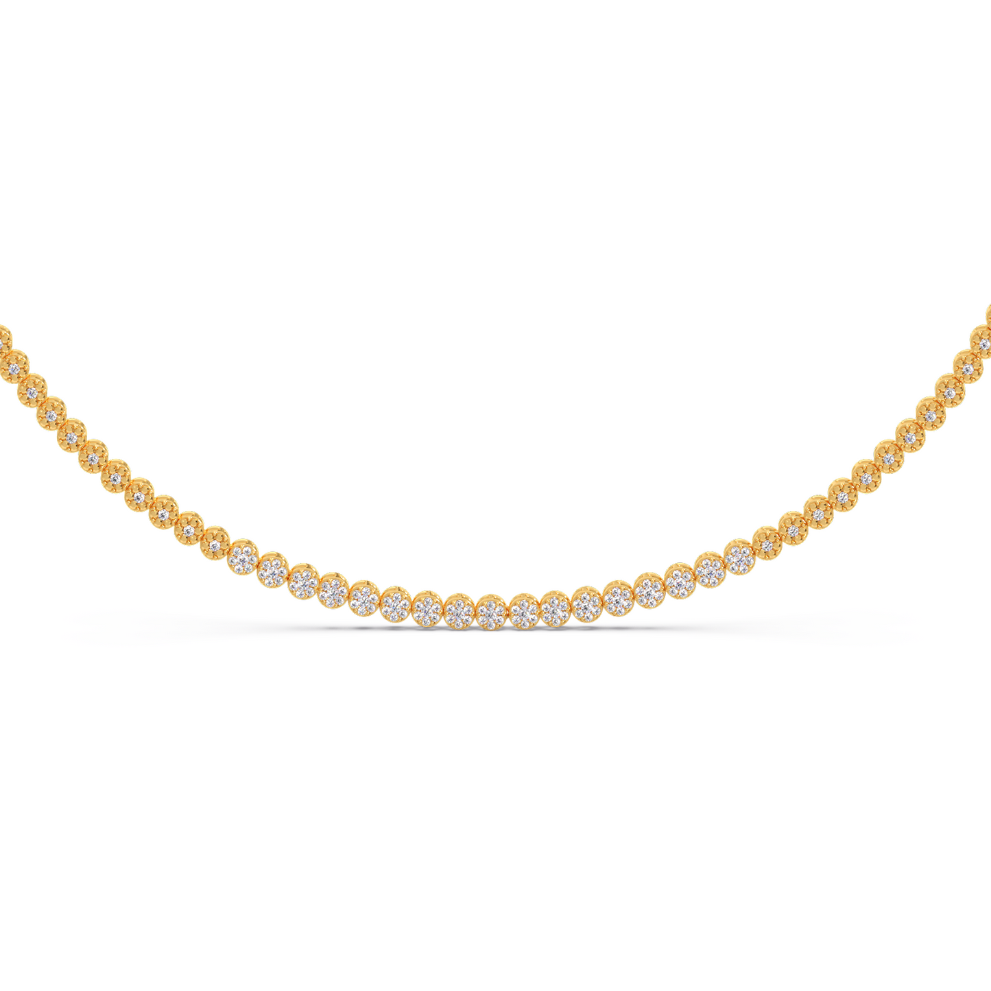 3 ct Sparkling Round Diamond Tennis Necklace