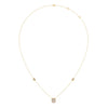 Emerald & Round Symmetry & Sparkle Diamond Necklace