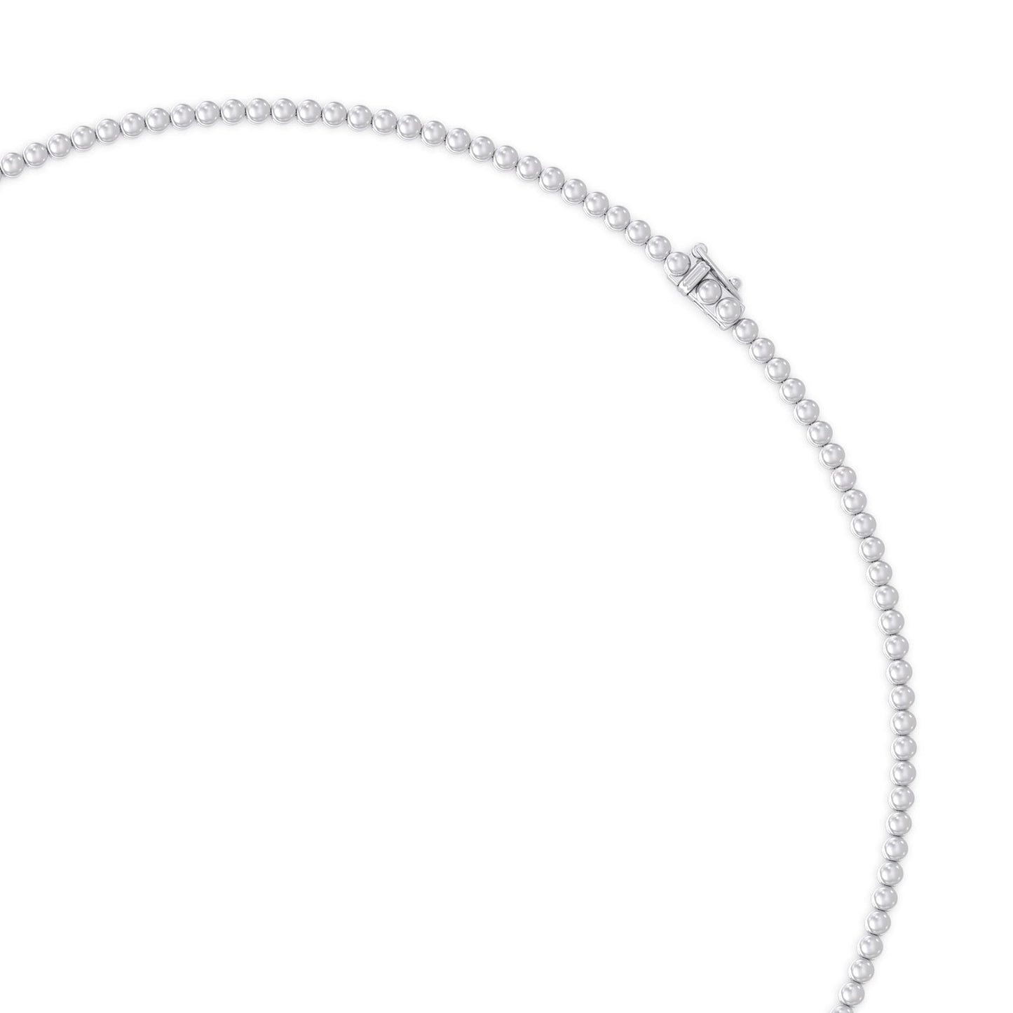 6.09 ct Graduating Round Diamond Tennis Necklace